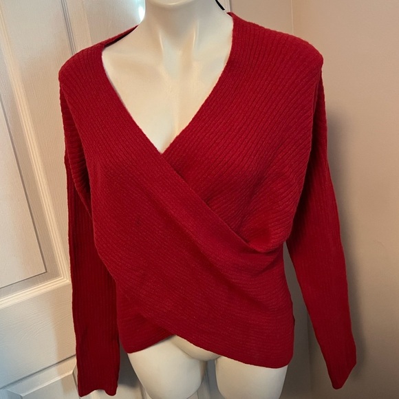 NWT Express Red Cross front wrap sweater - Picture 4 of 6